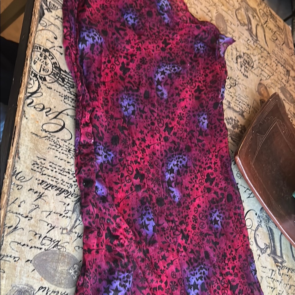 Vibrant Pink & Purple Patterned Scarf